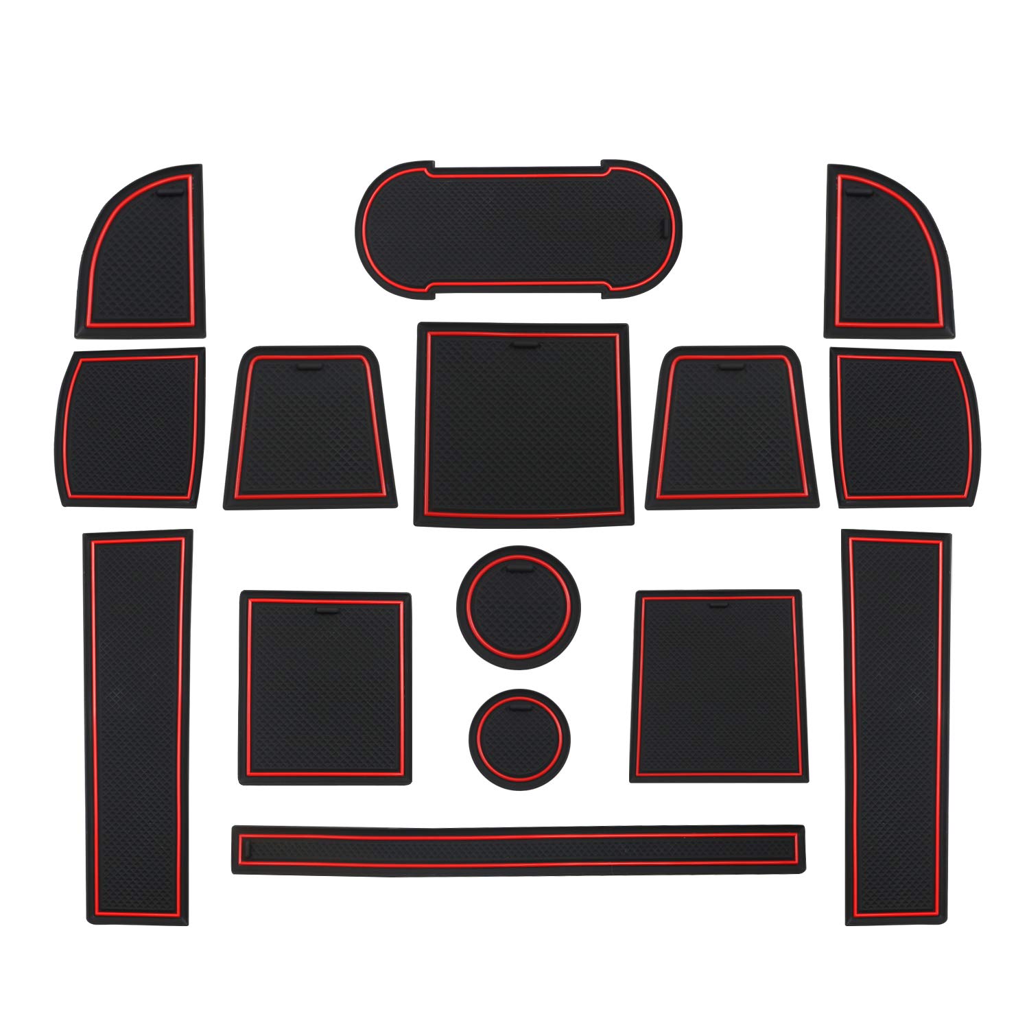 YEE PIN SEAT Ateca SUV 2017-2021 gumowe maty akcesoria do wnętrz, antypoślizgowe maty do konsoli środkowej, pudełko do przechowywania, części samochodowe, wyposażenie wnętrza (nie pasuje do Seat Ateca