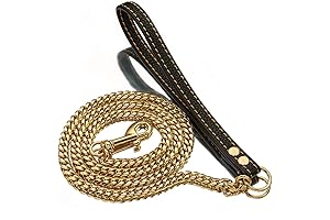 4ft 18K Gold Plated Dog Leash, Your Pup's Ultimate Leash Luxury