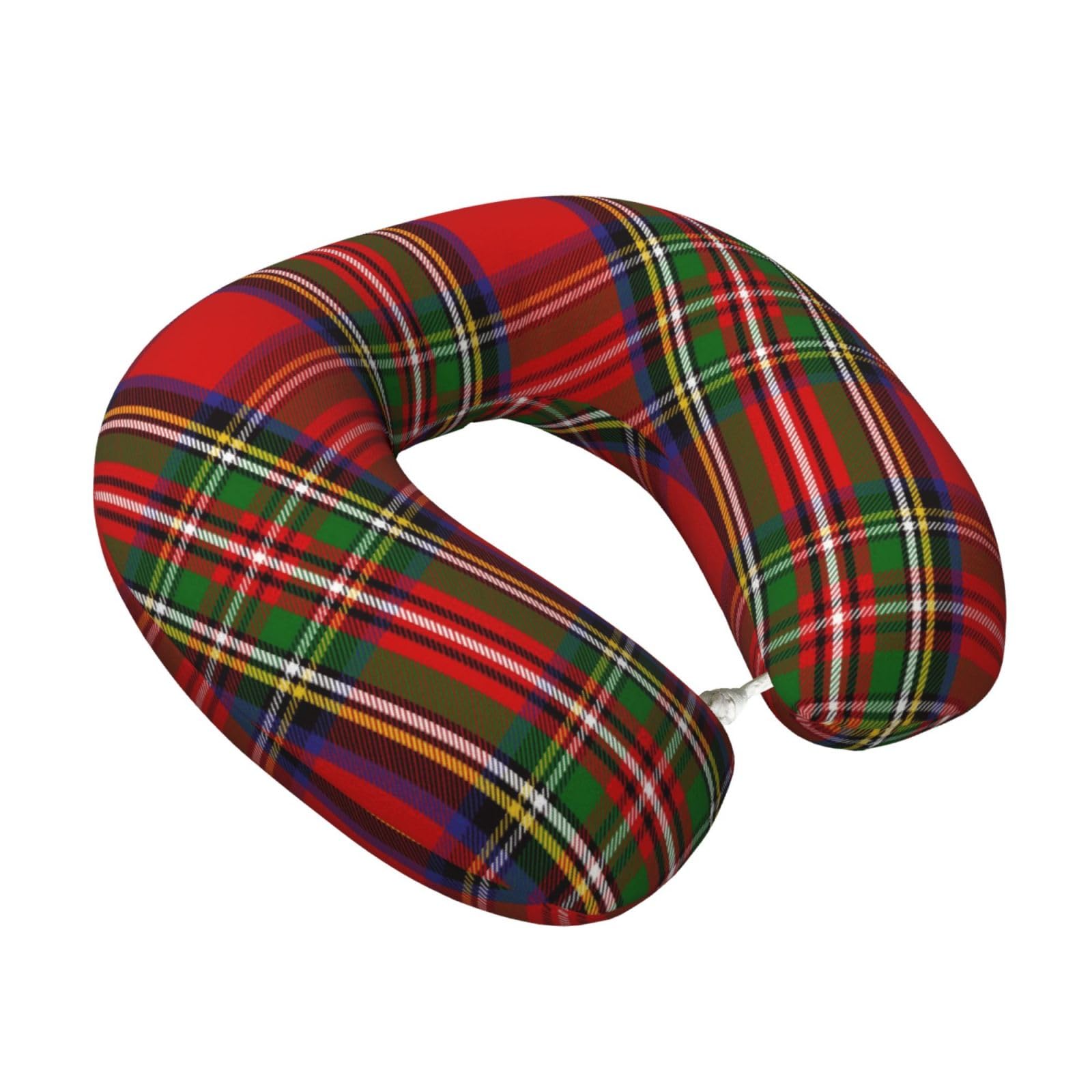 LKYMOH Scottish Clan Stewart Tartan Plaid, Travel Neck Pillow U-Shaped Memory Neck Support Soft Comfortable With Washable Cover For Airplane Car Traveling and Office
