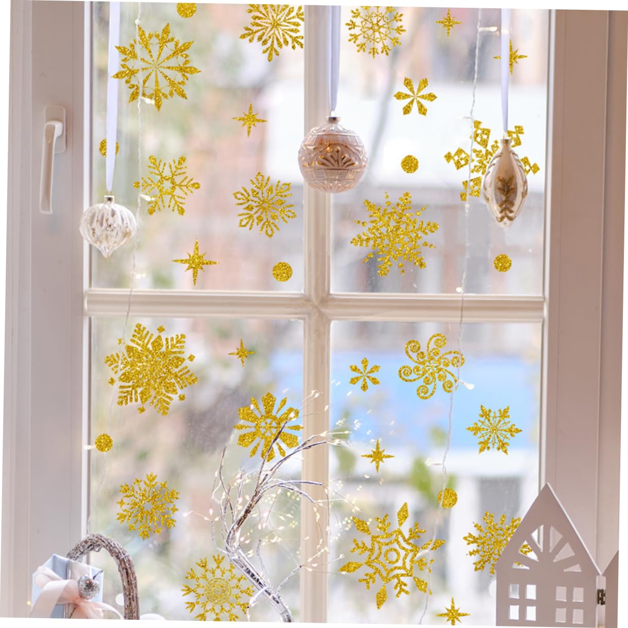 Cabilock 3 Set Adesivi Decorativi Per Finestre Natalizi Statici Vista Facili Da Installare Adatti Per Decorazioni Domestiche E Festive 6 Fogli*3