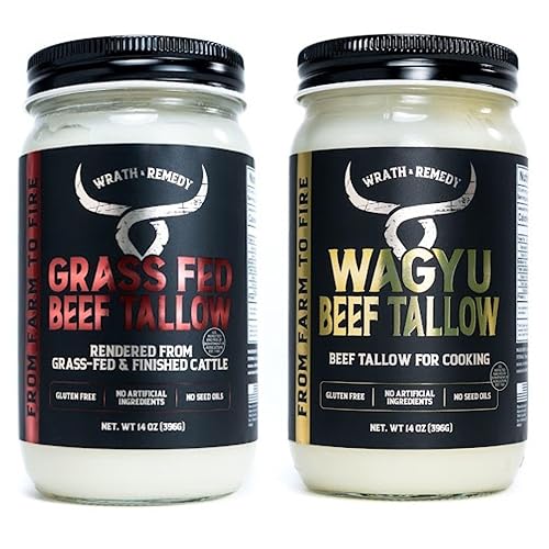 Miniatura 9 de Wrath and Remedy - Sarga de res para cocinar, hecha en Estados Unidos, 100% alimentada con pasto, sabor rico, grasa de res pura y orgánica