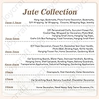 Vista 4 de joycraft Cuerda de yute de 0.315 pulgadas, cuerda de yute fuerte y resistente, cuerda de cáñamo decorativa marrón para obras de arte, jardinería