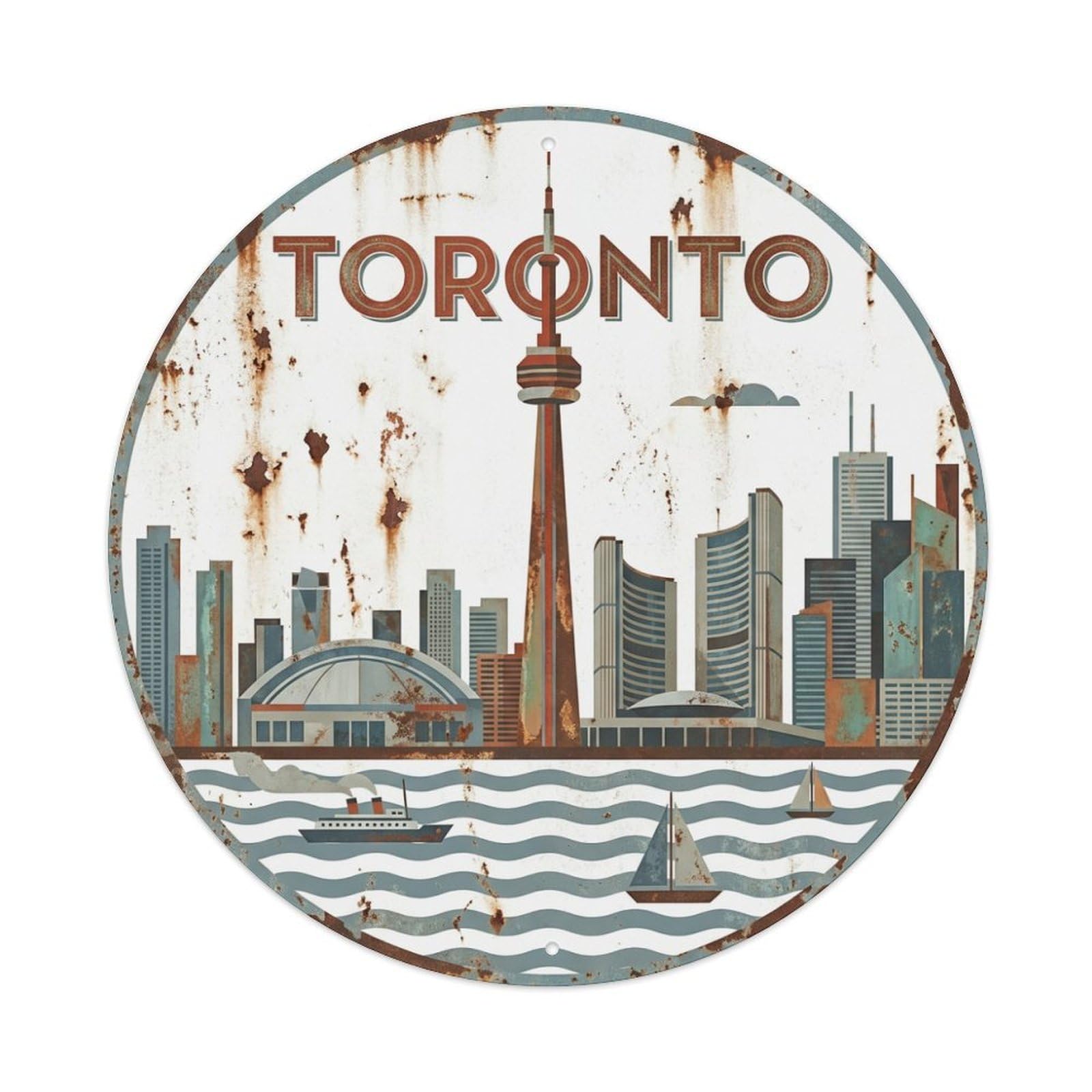Travel Retro Canada Toronto Metal Tin Sign