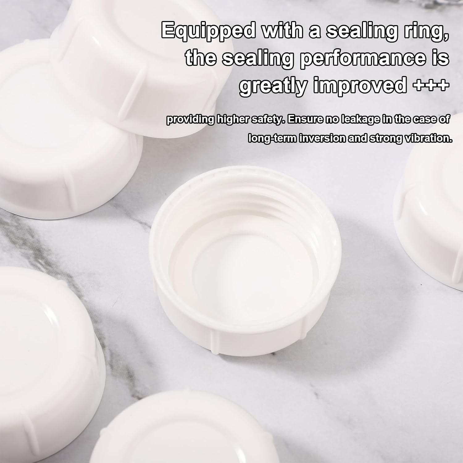 Tinoaly 12pcs Narrow Baby Bottle Caps for Dr Brown, Medela, Ameda (White, BPA-Free, Leakproof, Reusable, Dishwasher Safe) image 4