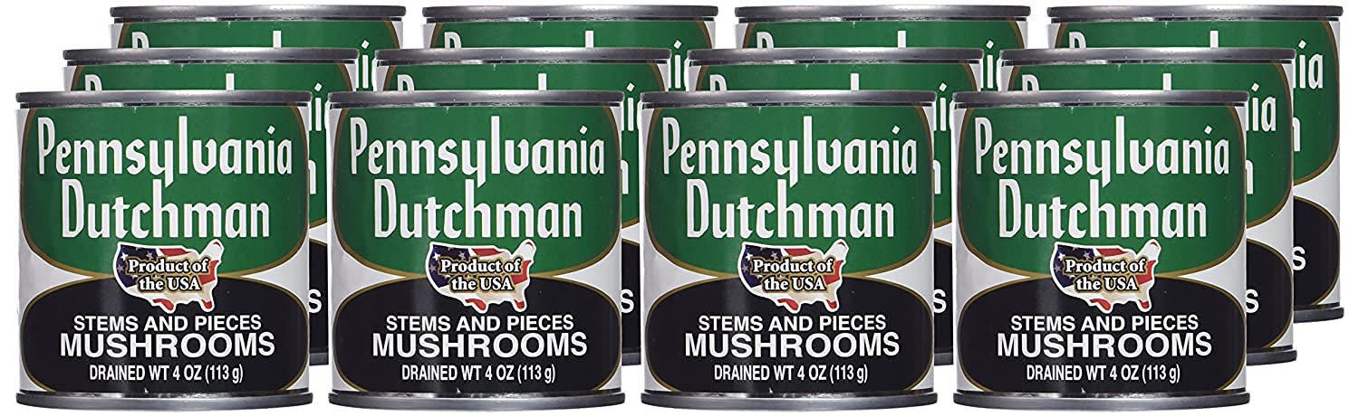 Pennsylvania Dutchman Canned Mushrooms - 12/4 oz. cans NEW