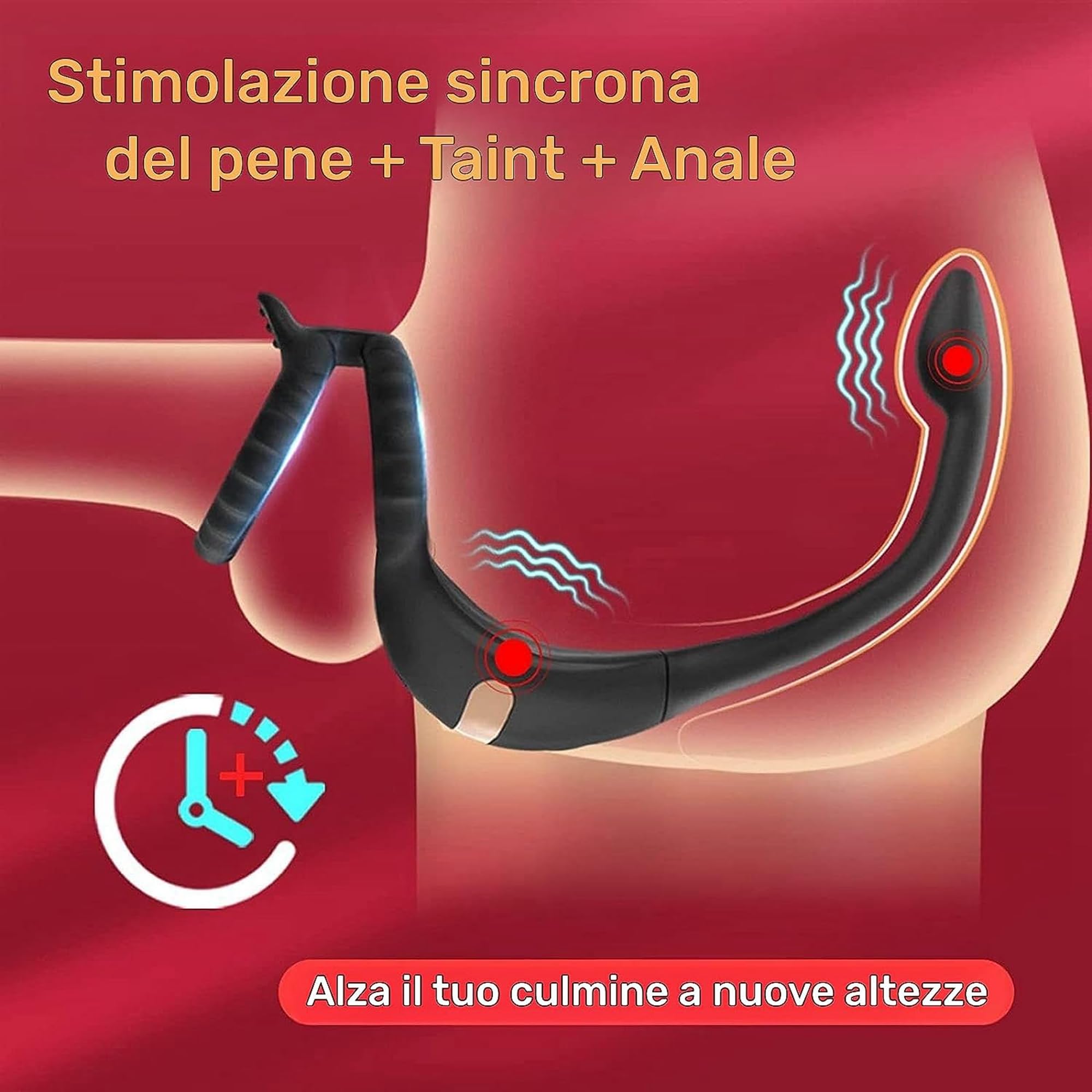3 IN 1 Anal Plug Analesex Sex Toys Per Uomo, Telecomando Vibratore Anello per Pene Sex Toy, Vibrante per Lei e Lui, 9 Modalità Massaggiatore Prostatico Vibr𝚊tori Dildo Anale Uomo Sexitoi Per Uomini
