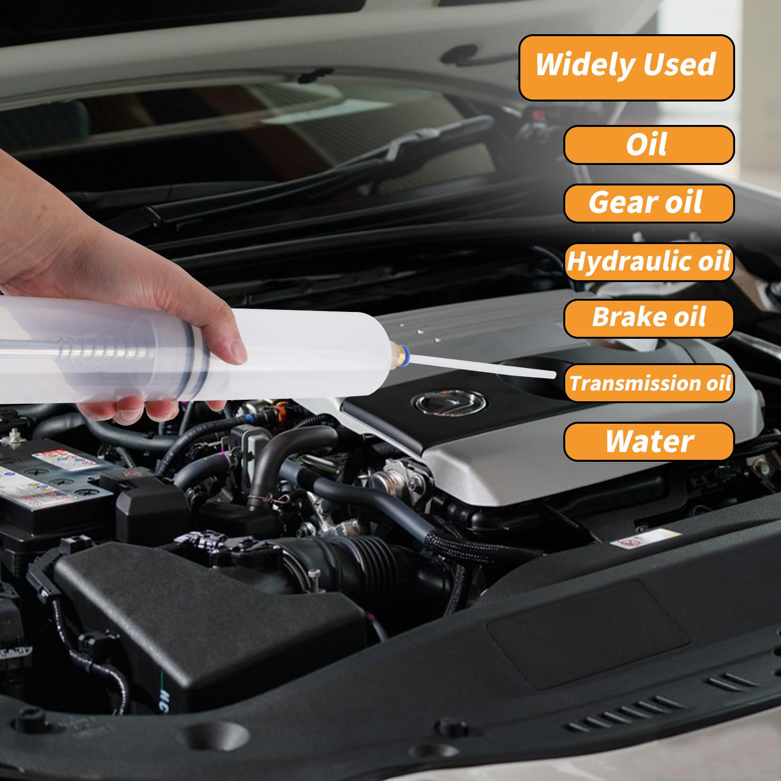 Aicharynic 2x Ölabsaugpumpe 500ml - Handpumpe Für Bremsflüssigkeit & Öl