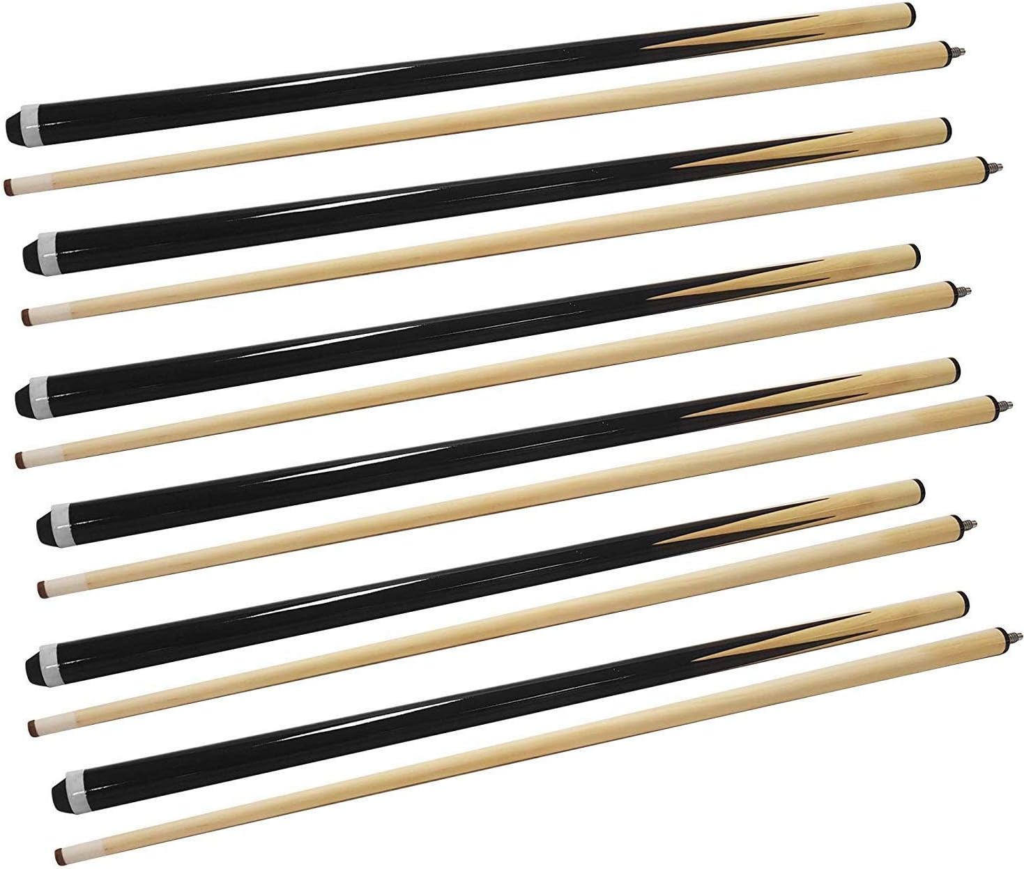 Pool Sticks Billiard Cues 2-Piece 58 Inch Pool Table Sticks 19 oz 13mm Glue-on Tips Hardwood Wooden Pool Cues Stick Set of 2/4 / 6
