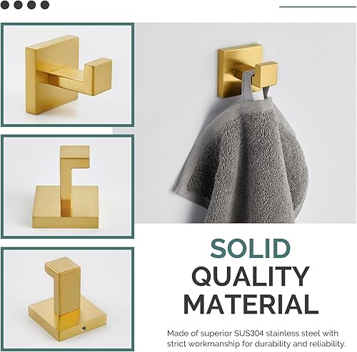 Miniatura 8 de Angle Simple Gancho para toallas de baño, soporte para toallas de ducha de acero inoxidable SUS304, gancho para bata de baño, colgador de toallas de