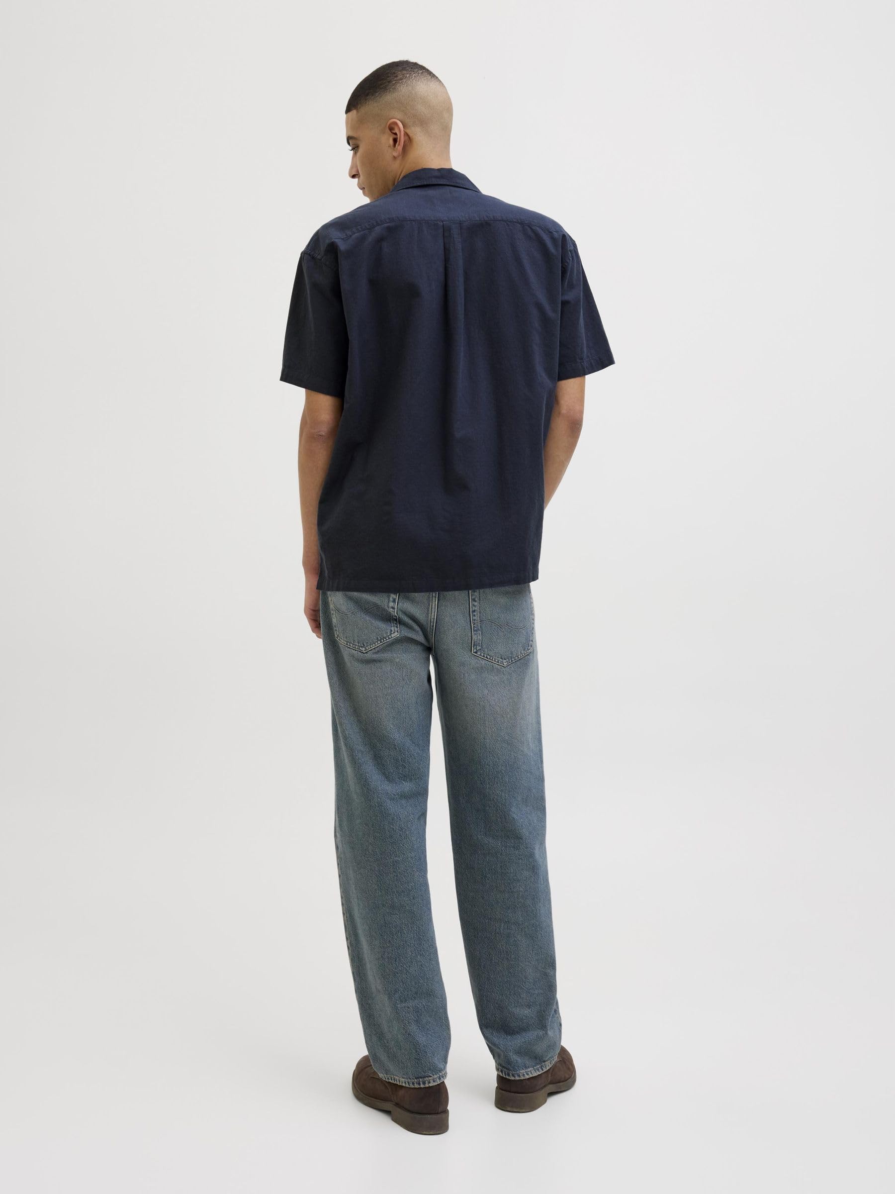 JACK & JONES Jjesummer Resort SS SN - koszulka z krótkim rękawem, marynarka morska, rozmiar S męski, Marynarka morska, S