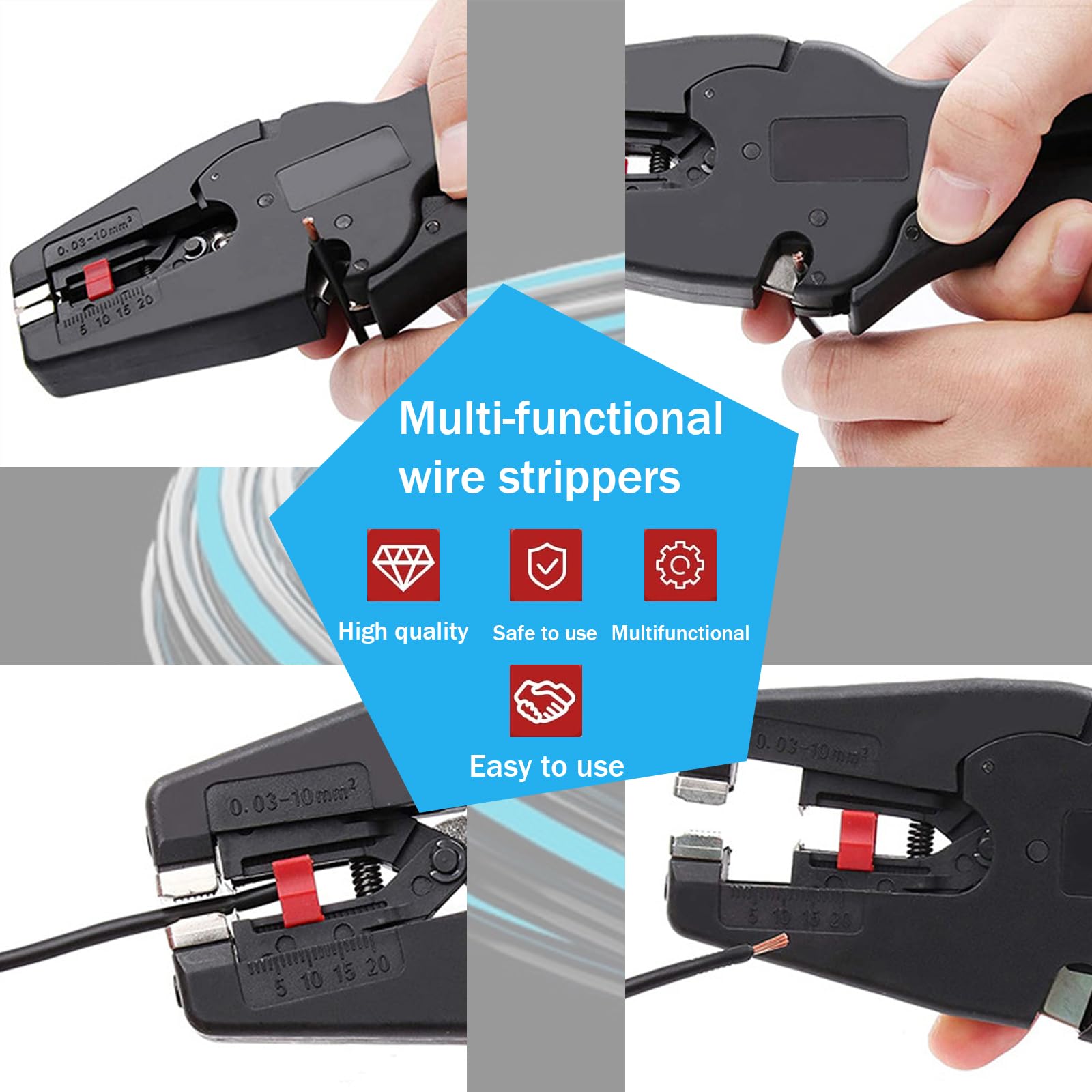 Pinza Spelafili Elettrica Fleymu - Autoregolante Per Cavi 0.03-10mm², Multifunzione - Foto 11