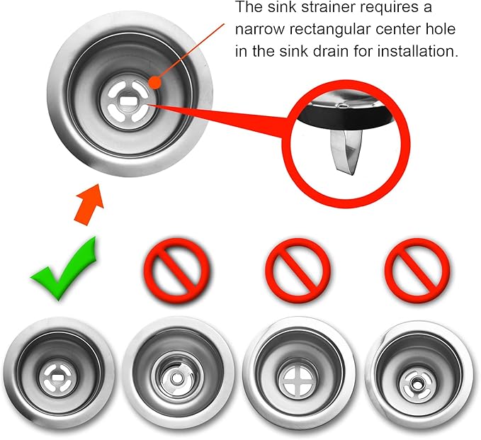 Colador y Tapón para Fregadero 2 Pack, Acero Inoxidable, 3.5 pulg miniatura 6