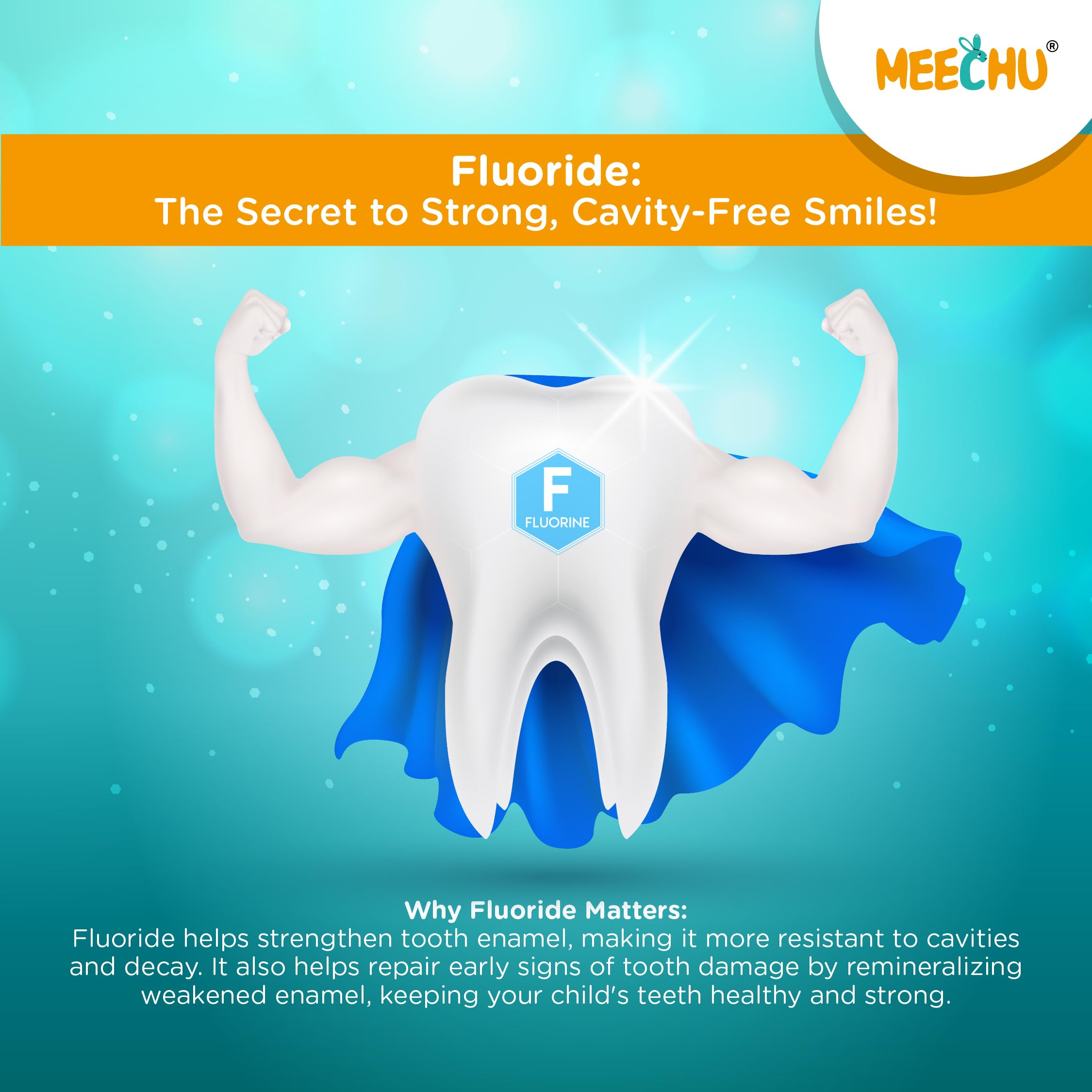 Meechu Kids Toothpaste Bubblegum & Strawberry Flavour 80Gm | Contains 550ppm Fluoride for Cavity Protection | Strengthens Tooth Enamel | Pack of 2 2