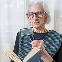 Vista 5 de Jumbo Rectangular Handheld Magnifying Glass (3X Magnification) – Scratch Resistant Glass Lens - Large Horizontal Viewing Area