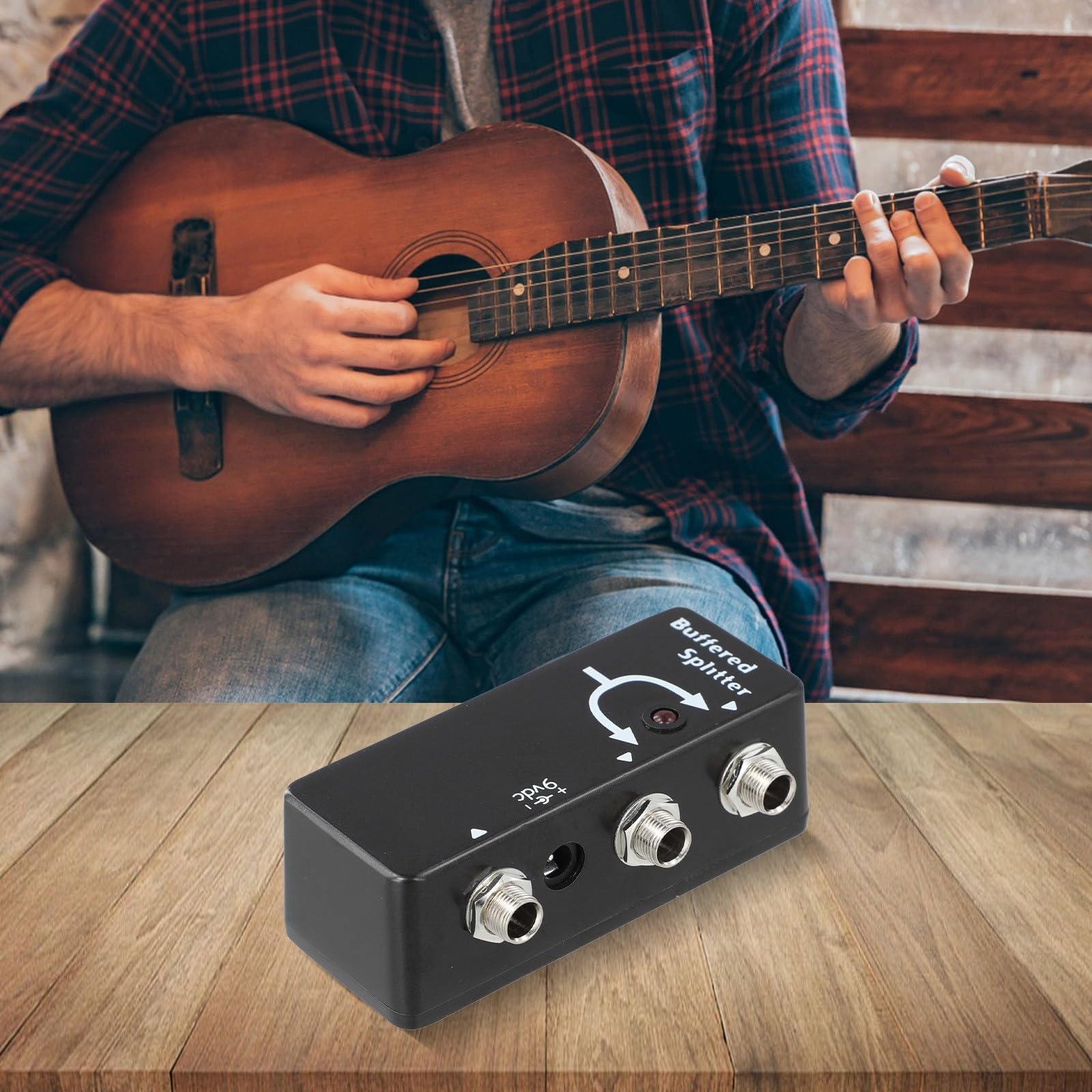 Pedale buffer splitter per chitarra, pedale per effetti per chitarra e basso, doppia uscita buffer pulito, migliore conservazione del tono del segnale