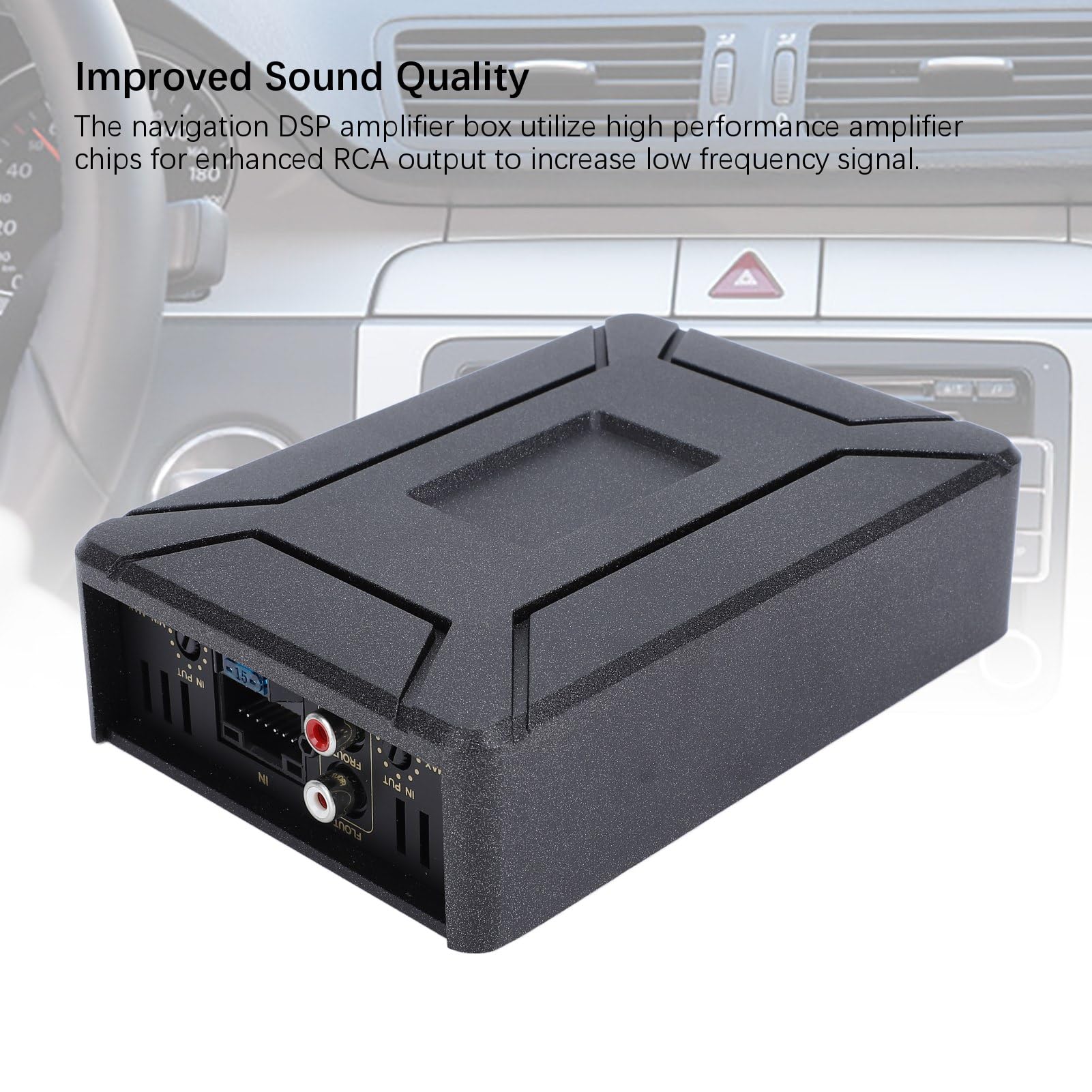 Caja amplificadora DSP de navegación, altavoz host estéreo para coche, amplificador DSP, actualización de sonido de alta potencia para Radio Android, subwoofer Supergraves (Type B(12x8.1x6cm /