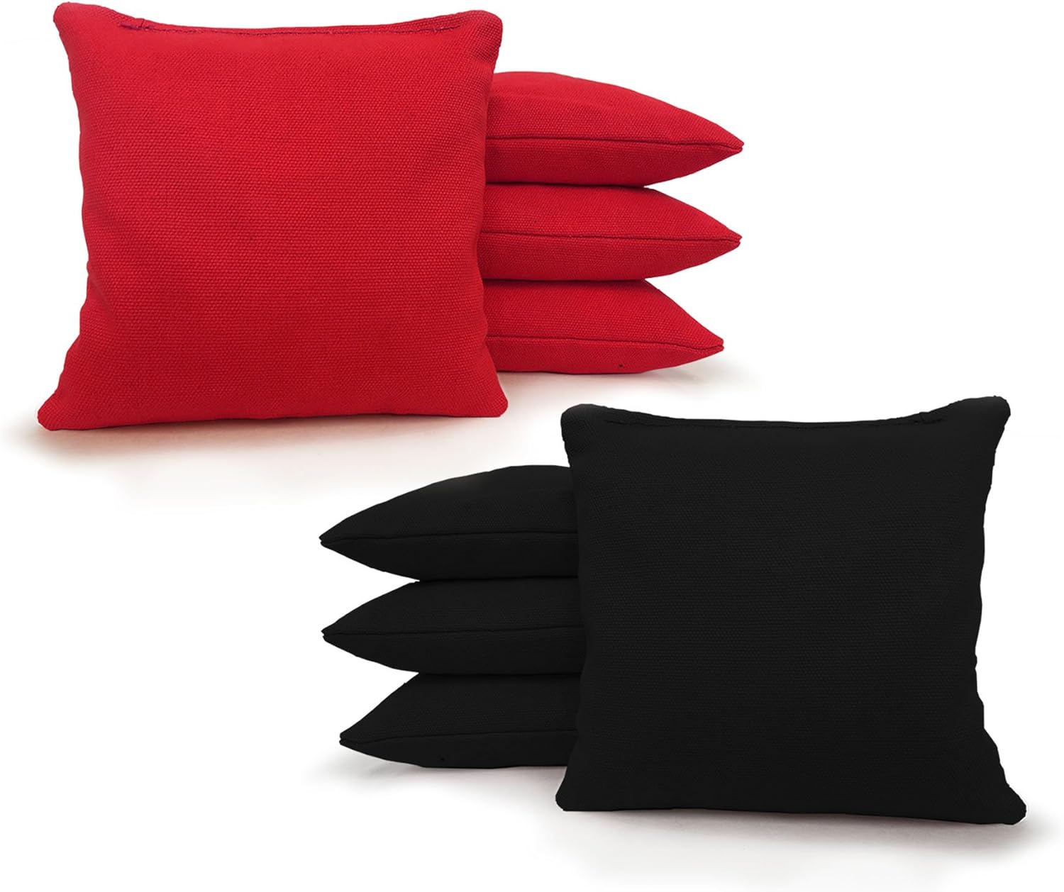 Tailgating Pros Regulation Cornhole Bags 17 Colors Handmade (Set of 8)! Johnson Enterprise, LLC (Red/Black)