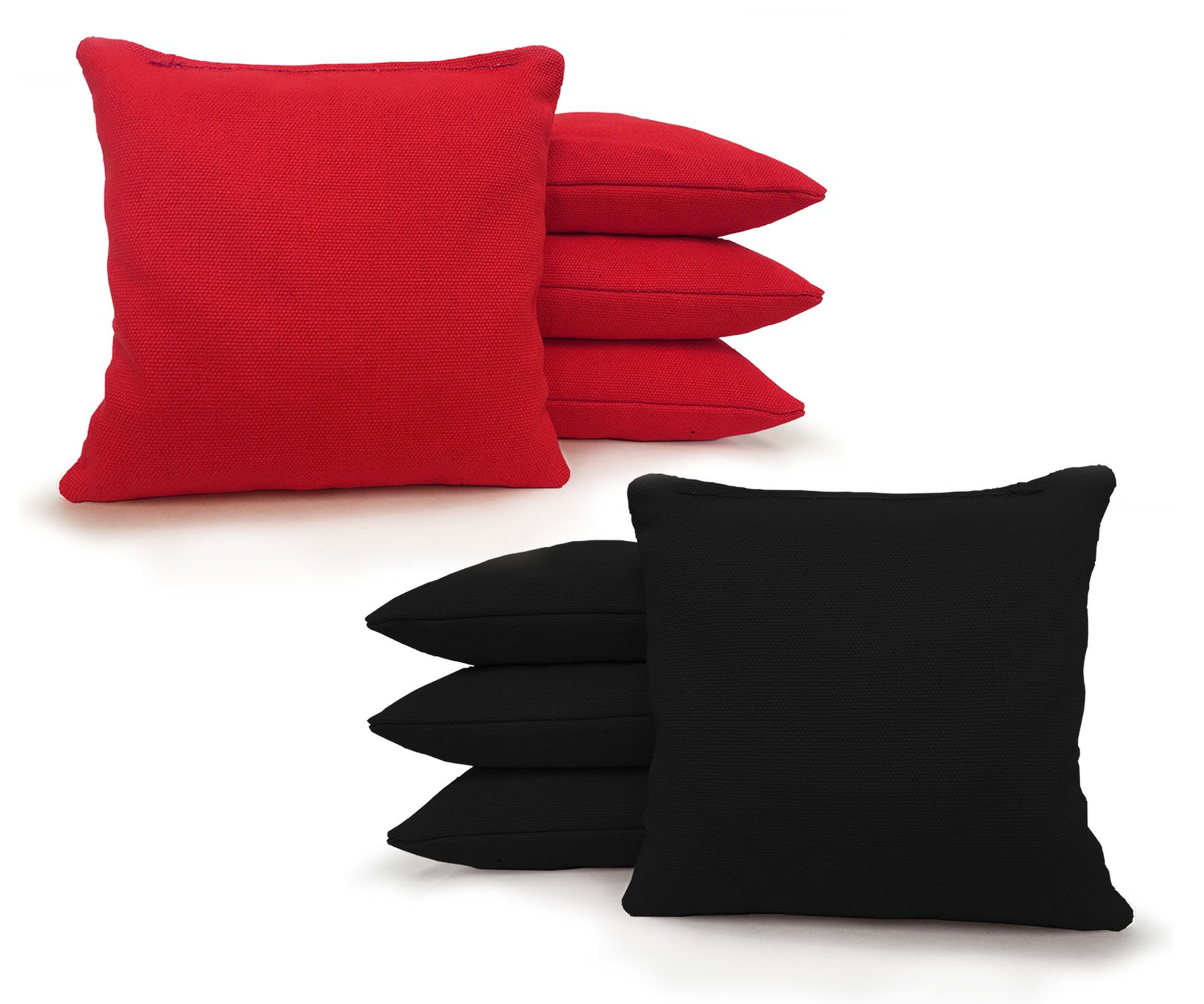 Tailgating Pros Regulation Cornhole Bags 17 Colors Handmade (Set of 8)! Johnson Enterprise, LLC (Red/Black)