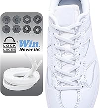 Lock Laces Flat Laces No Tie Elastic Shoelaces – Stylish No Show for Casual & Fashion Shoes – One-Size, Easy to Install