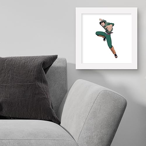 Miniatura 4 de Trends International Gallery Pops Naruto Shippuden - Arte de pared de Might Guy, versión enmarcada blanca, 12 x 12 pulgadas