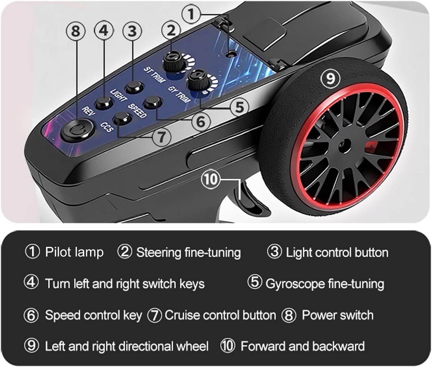Dilwe RC-Auto mit HD-Kamera und App-Steuerung 8