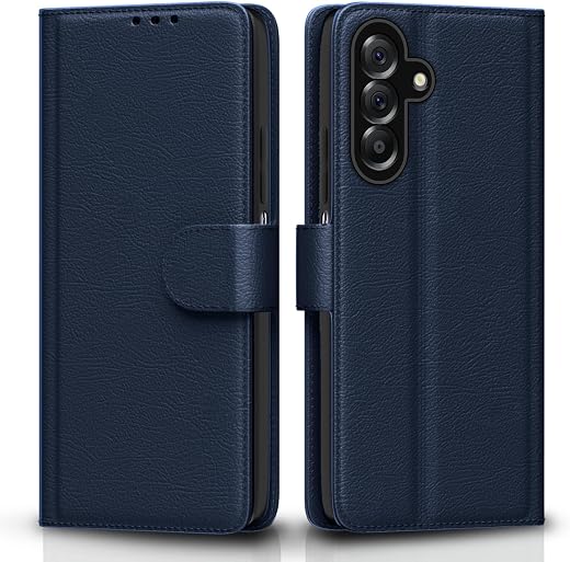 Pikkme Flip Cover for Samsung Galaxy M17 5G / A17 5G / F17 5G Leather Finish | Inside TPU with Card Pockets | Wallet Stand...