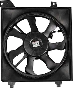 TRQ Left Radiator Cooling Fan Assembly - Driver Side for 2006–2011 Hyundai Accent