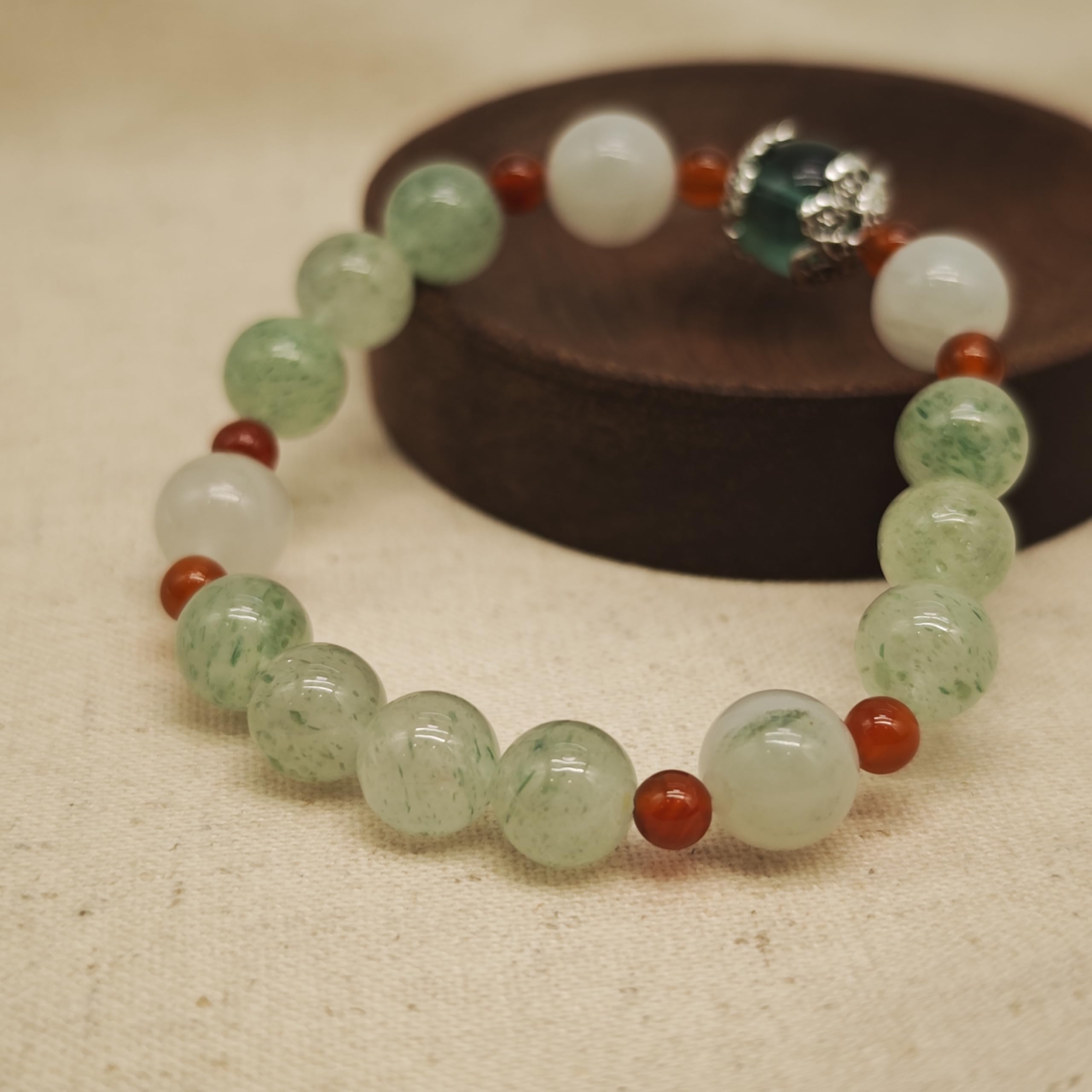 Bracciale Cristallo Bracciale Personalizzato in Cristallo Naturale - Fatto A Mano, Elastico, per Donne E Uomini - Ideale per Meditazione, Yoga, FESTIVITÀ E Compleanni