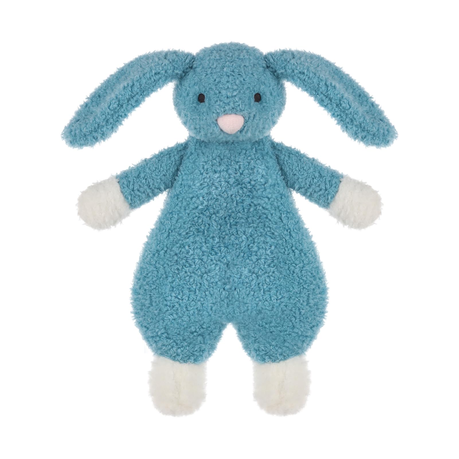 Apricot Lamb Bunny Snuggler Blanket Soft Loveys for Babies, Security Blanket for Baby Boy and Girl, 10 Inches for Infant and Toddlers (blue)