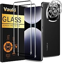 Vauki Tempered Glass for Xiaomi Redmi Note 14 Pro 5G/Poco X7 5G Screen Protector with Camera Protection [2+2 Pieces] Hardness 9H Anti-fingerprint HD Clear Bubble Free Screen Glass
