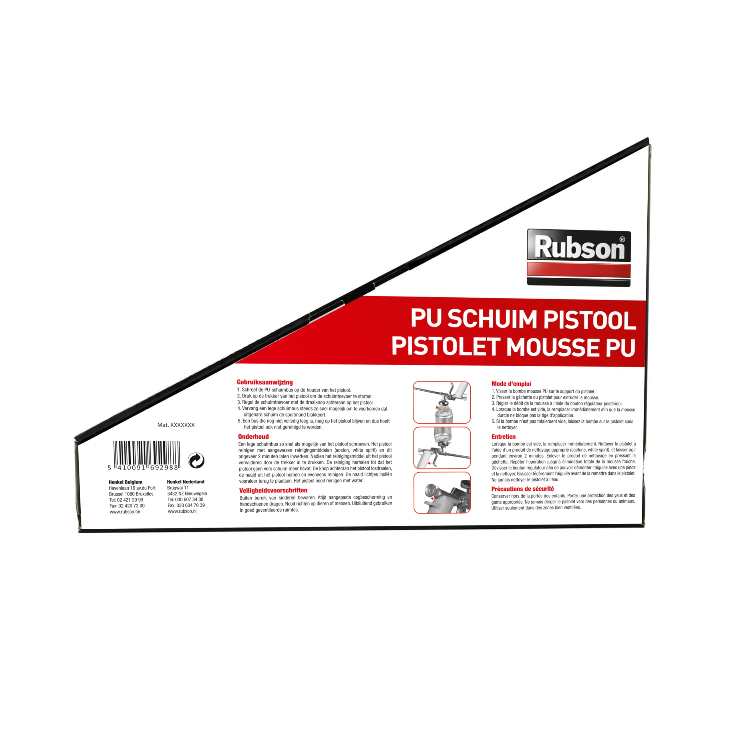 Rubson 5410091692988 Pistolet Mousse PU, silverl