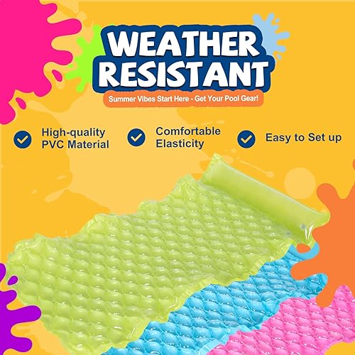 Miniatura 6 de DIMAR GARDEN Inflatable Pool Float Lounger, Adult Pool Raft Floaties