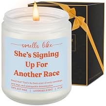 LEADO Candle, Gifts for Runners, Marathon, 5k, Running Essentials for Women | Funny Christmas, Birthday Gifts for Marathon Runner, Accessories, Running Gifts for Women, Female, Girl, Her, Race Day Candle
