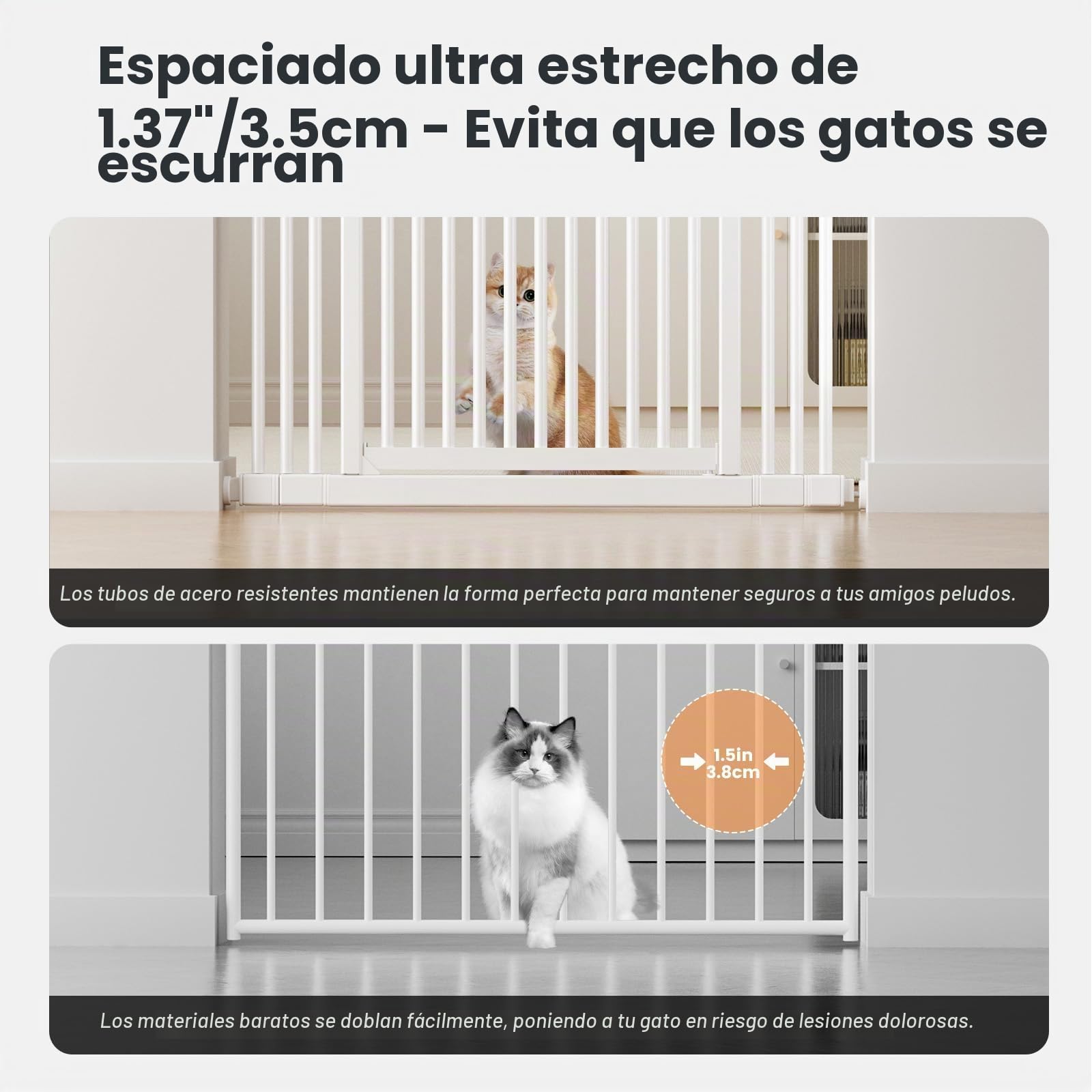 Gardner Pet Puerta Extra Alta para Gatos y Perros,Altura:130-220cm-Blanco