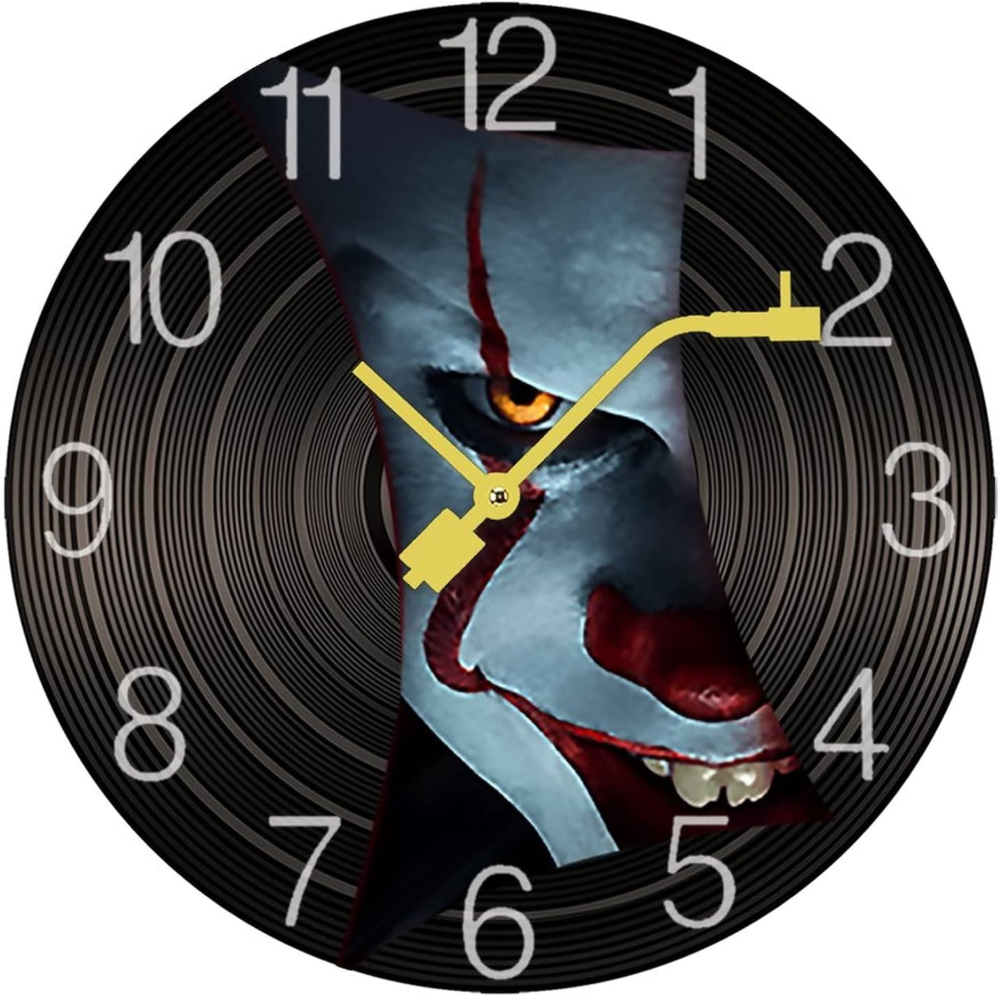 Amazon｜イット ペニーワイズ 壁掛け時計 壁時計 掛け時計 北欧 静音 レコード ウォールクロック インテリア おしゃれ 薄型 軽量