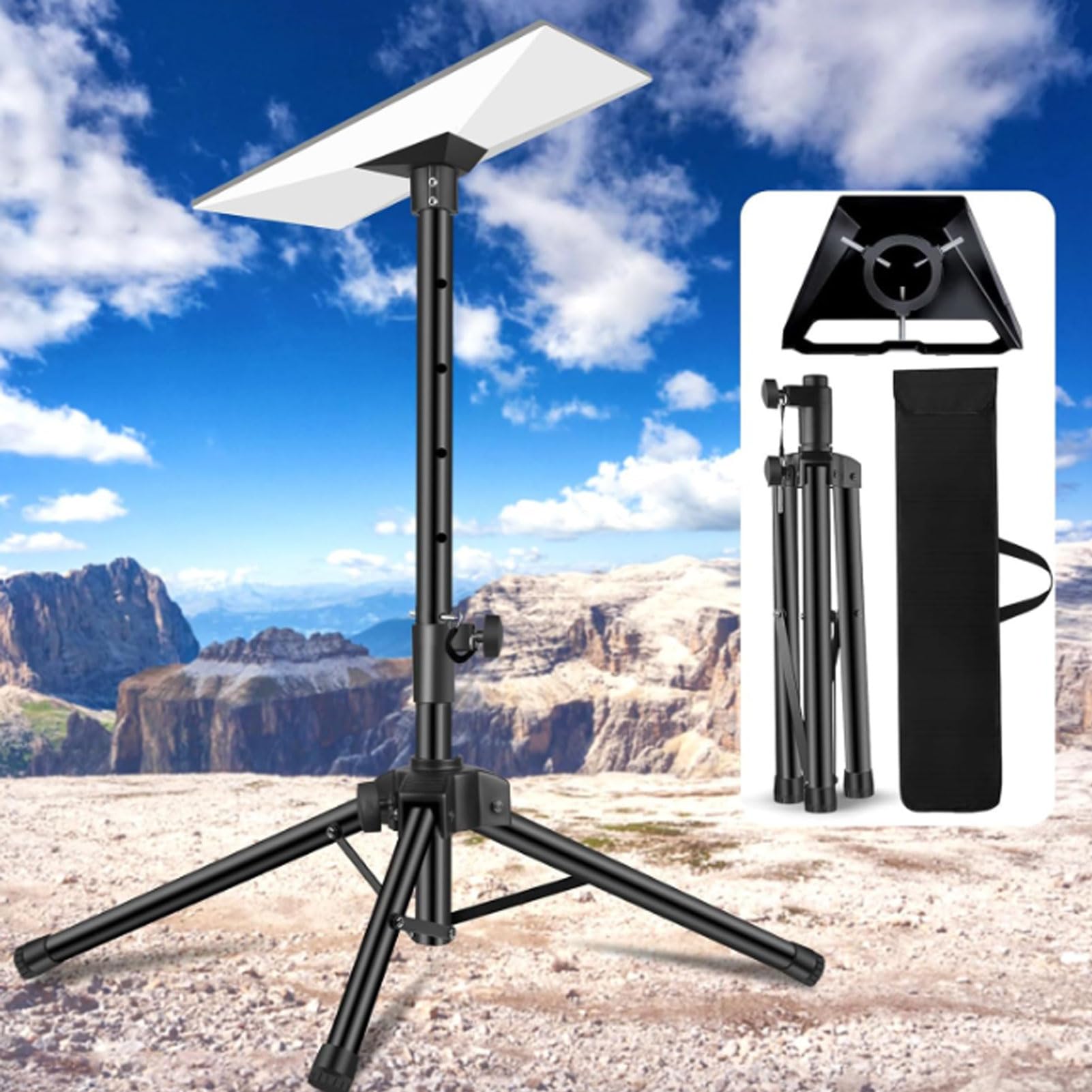 Pongnas Treppiede in Acciaio Inox per Supporto Antenna Parabolica, Base