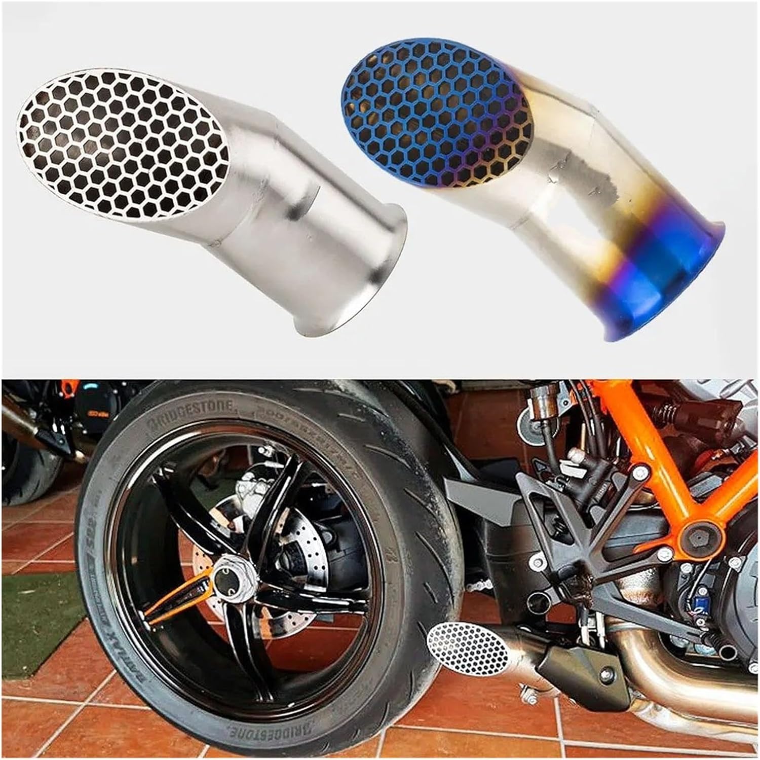 エキゾーストパイプ 1290 スーパーデュークR 2014 2015 2016 2017-2021 オートバイ用排気マフラーミドルパ