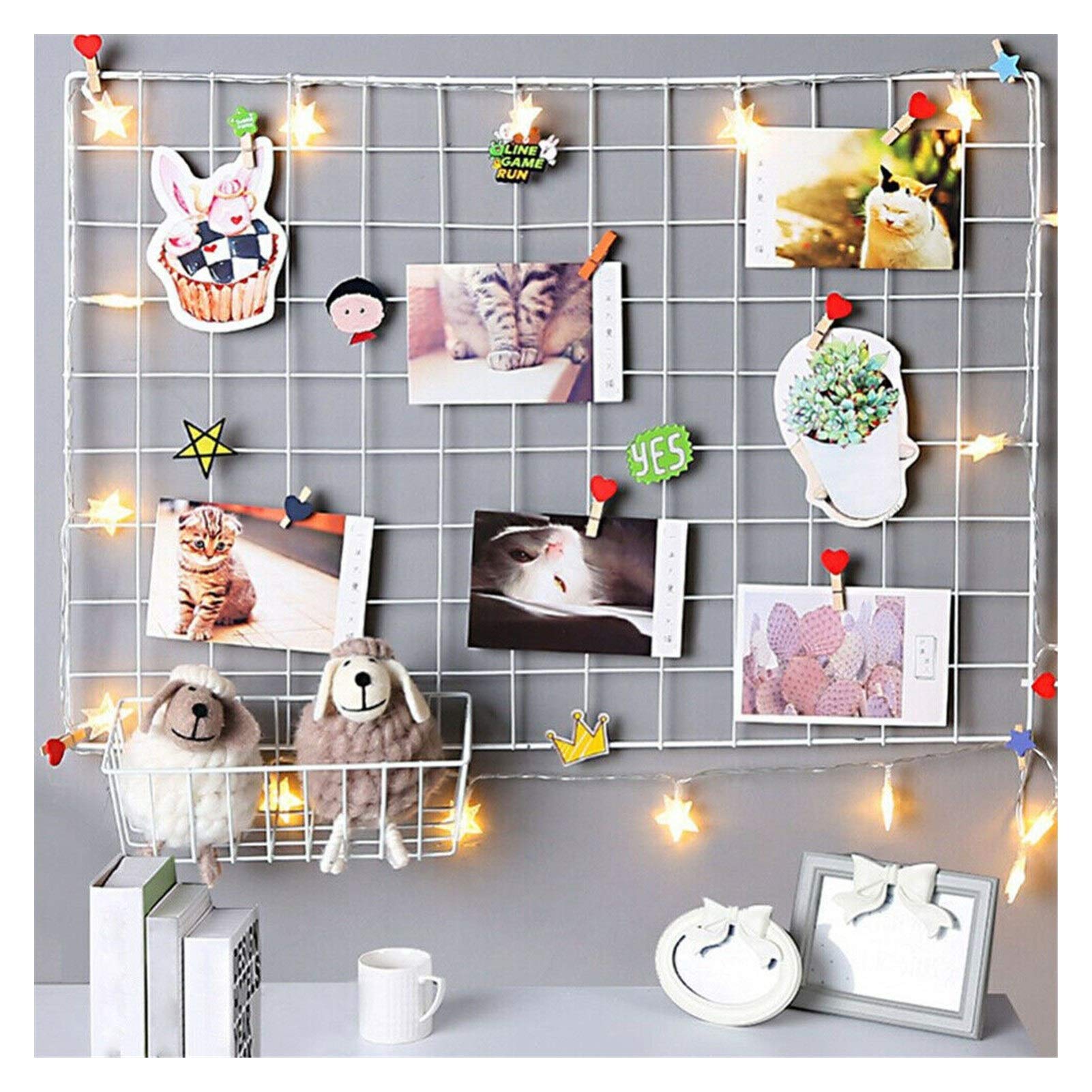 Amazon.co.jp: グリッドウォールパネル 20x20cmメタルメッシュグリッド