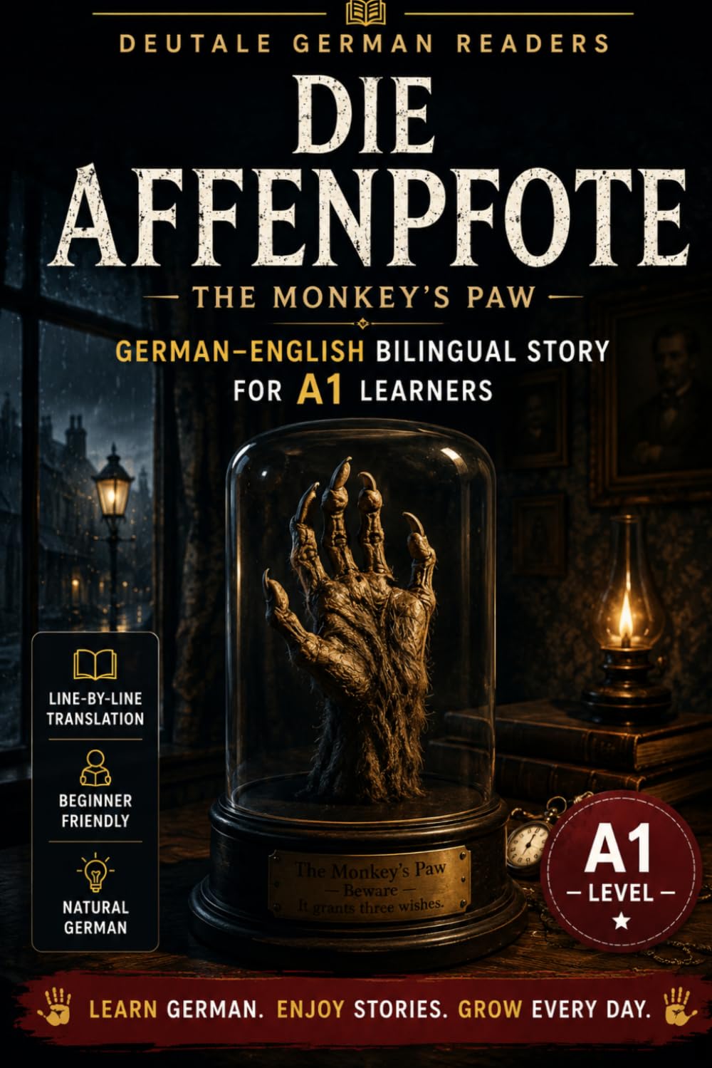 The Monkey's Paw: Easy German Horror Story for A1 Beginners: A Bilingual German-English Classic Tale — Learn German Through Stories at the Verified A1 ... Bilingual Stories — A1 | DeuTale)