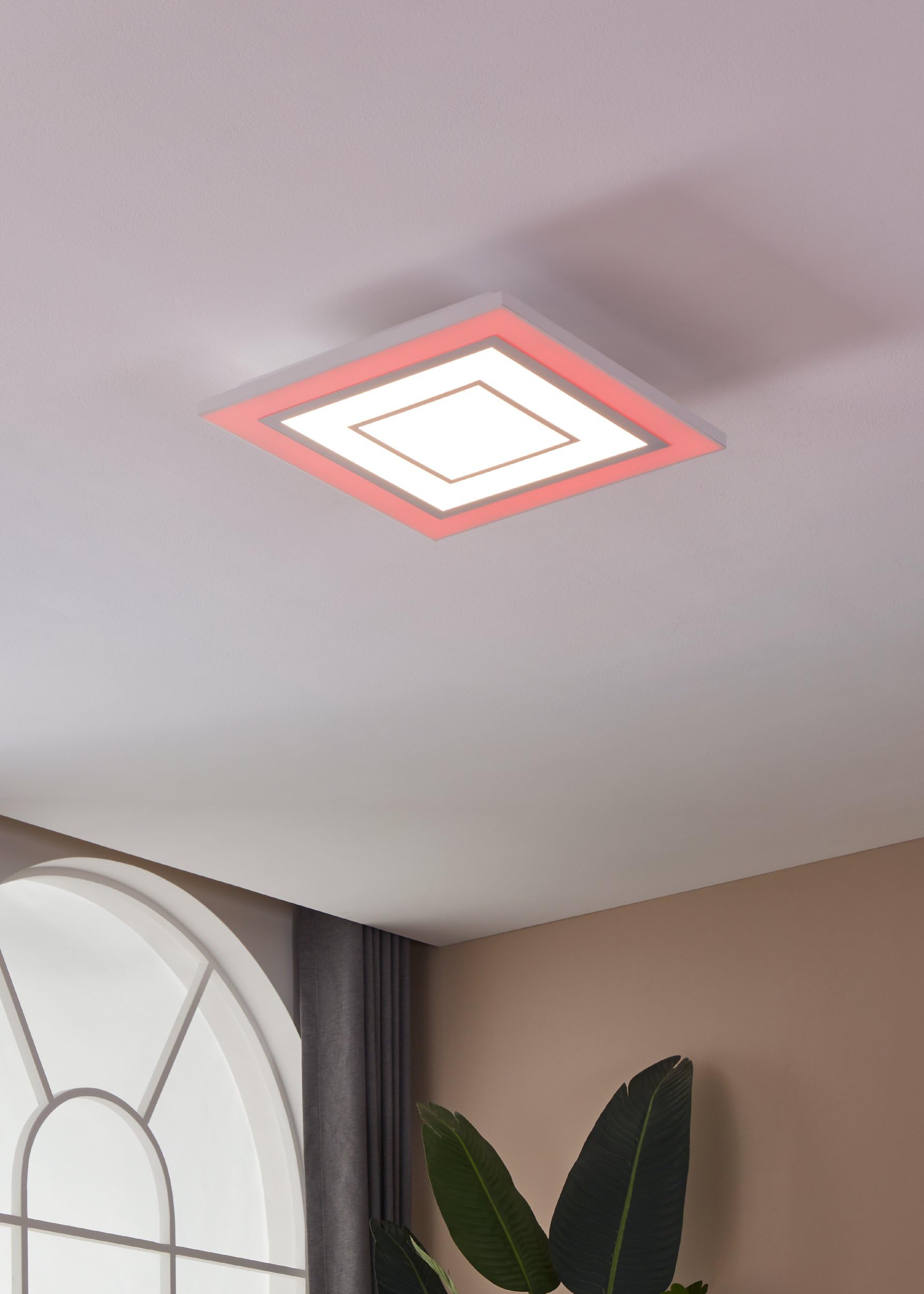EGLO LED Panel Albarca, dimmbare Deckenleuchte, Aufbauleuchte für