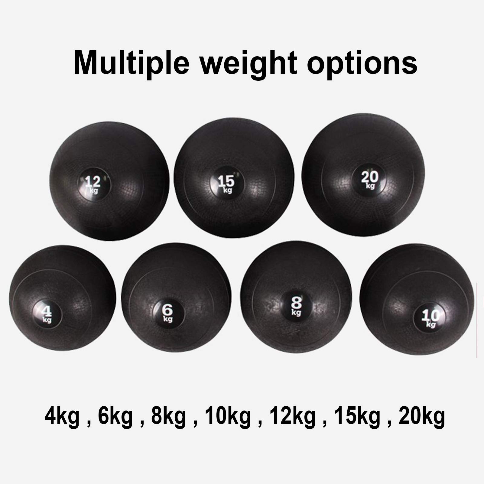 Palla mediche HUA Palla di Medicina Fitness, PVC Gravity Grand Slam Ball, Antiscivolo Durable Home Gym Muscle Rafforzamento Attrezzature di Allenamento per Esercizi, 7 Pesi (Size : 4kg)