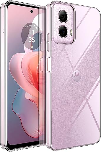 Crystal Clear Moto G Power 2024 Case.Soft Slim Fit Transparent Plastic TPU Protective Silicone Cover Phone Cases for Moto G Power 2024 [Slim Thin & Comfort Grip] [Shockproof]