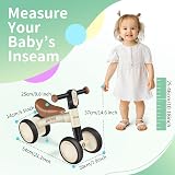 BELEEV B1 Draisienne Bebe 1-2 Ans, Jouet Enfant pour Garçon Fille Bébé, Vélo à 4 Roues Silencieuses sans Pédale, Direction Limitée Sûre à 135°, Siège Large et Doux, 10-24 Mois Cadeau d'anniversaire - 2