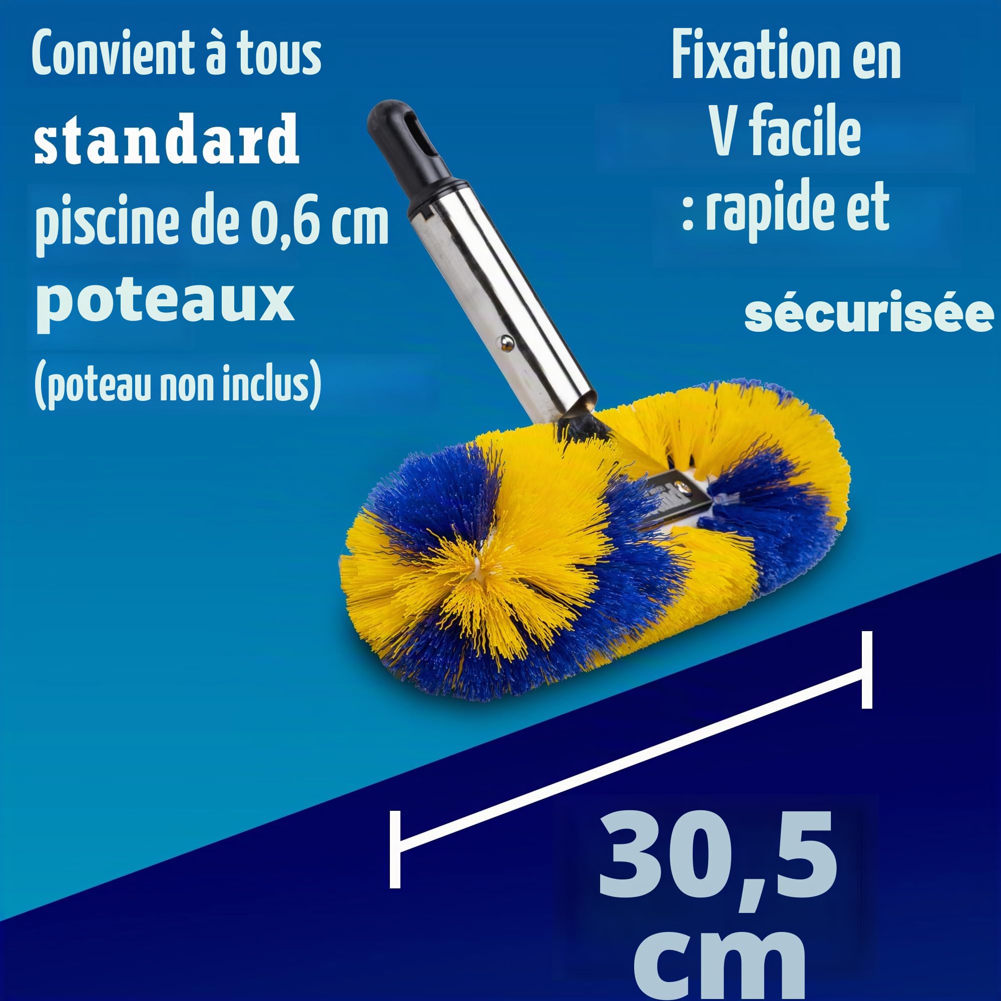 Brosse de piscine GoRound 360 Pro 12 pouces