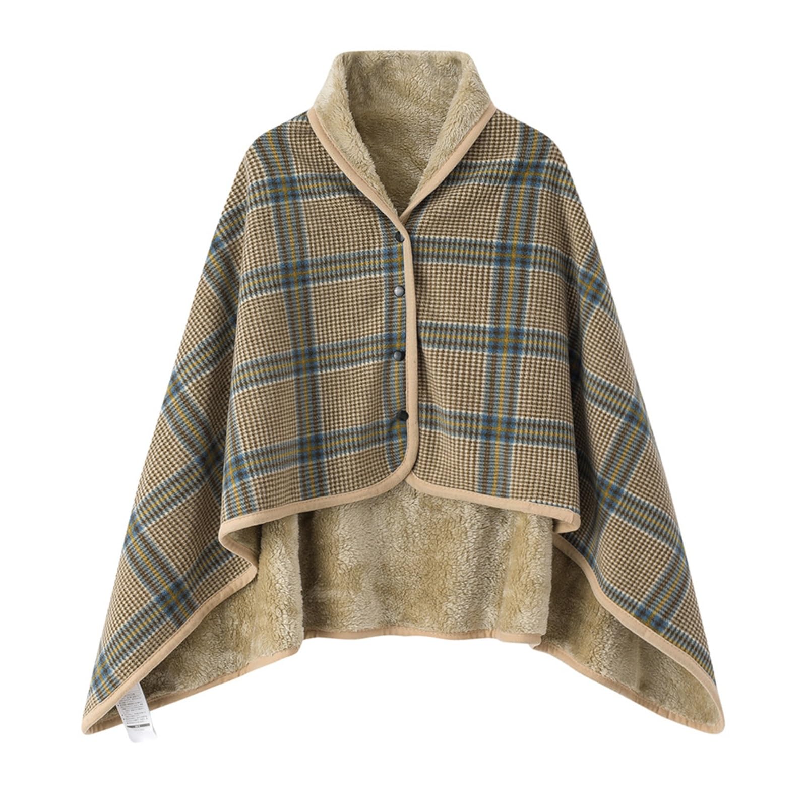 Manta para silla de ruedas, cubierta cálida de invierno, chal grueso, calentador de piernas con capucha, manta de invierno a cuadros para silla de ruedas, accesorio para silla de ruedas