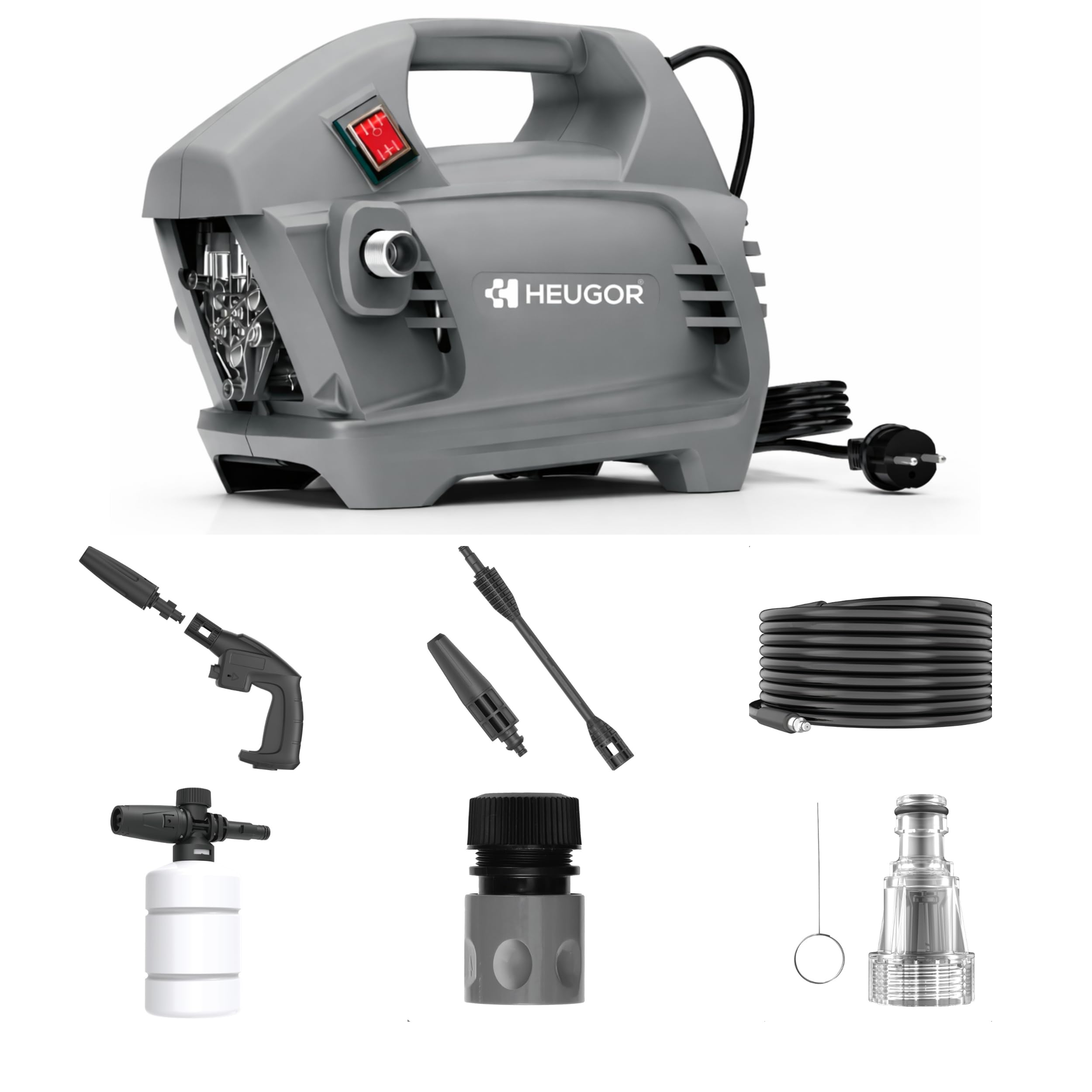 HD14 High Pressure Washer, 1050W, 2175 PSI, 7 LPM Flow, Energy Efficient Induction Motor, Auto Stop, Compact Portable Design-picture-28