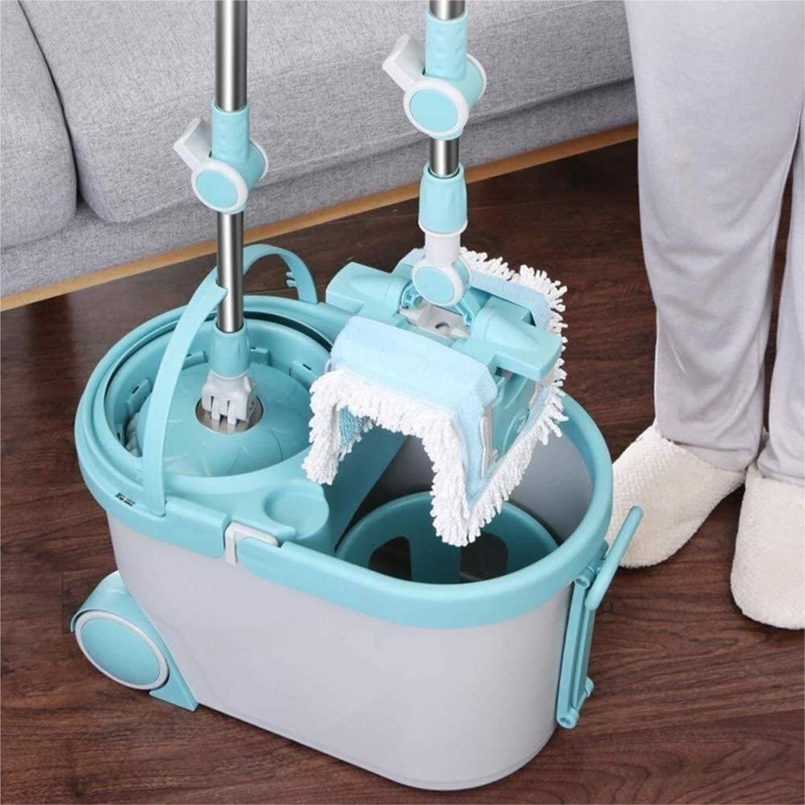 Mopas de Limpieza Suelos Cocina Sistema De Limpieza Pisos con Mopa, Almohadillas Lavables, Limpiar Madera, Laminados Y Baldosas Acolchado Suave Fregonas De Limpiezas