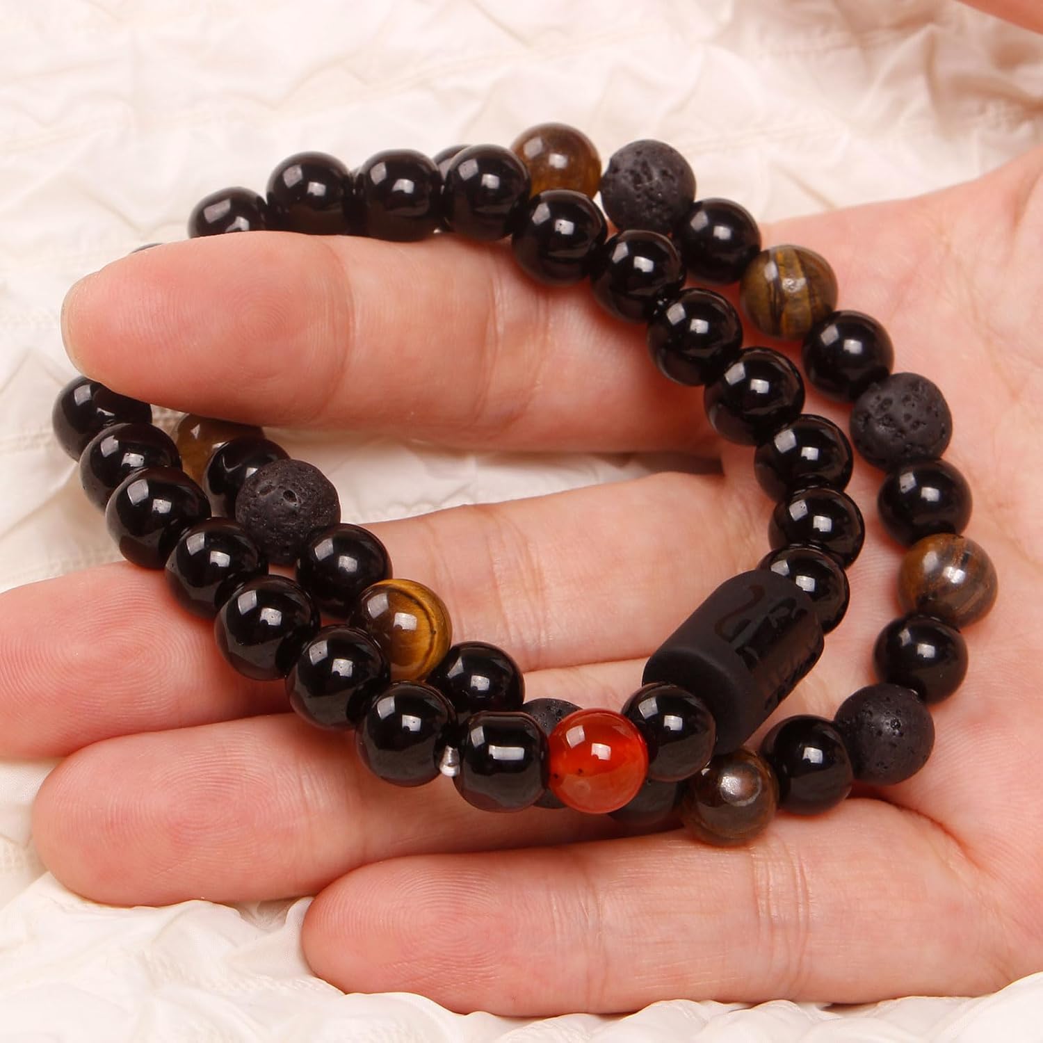 Zodiac Bracelet for Women Star Sign Natural Black Obsidian Bracelet Constellation Horoscope Crystals Bracelet Jewelry Gift 2 pieces 2 Pcs - Image 6