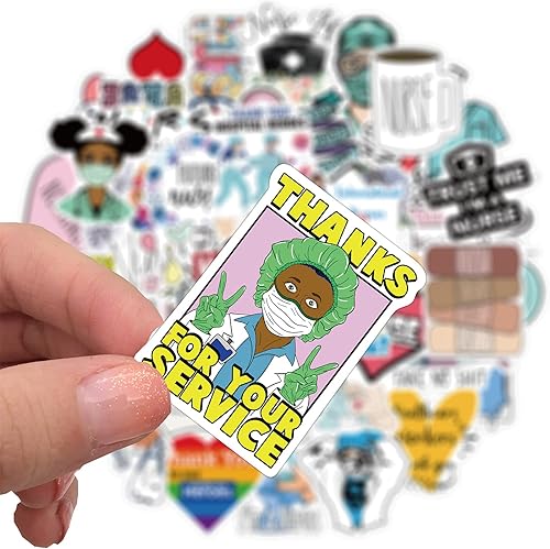 Miniatura 3 de Calcomanías de enfermería, calcomanías de cuidado de la salud para estudiantes de enfermería, fiesta de graduación, vinilo impermeable para botella