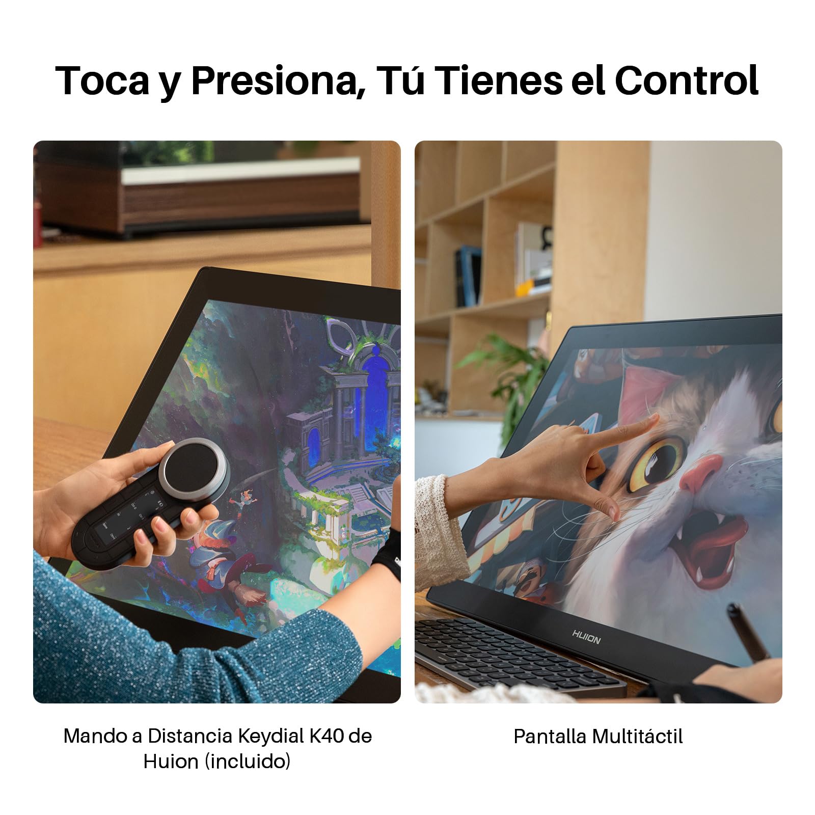 HUION Kamvas Pro 24 Gen3 Tableta Gráfica con Pantalla, 4K Táctil